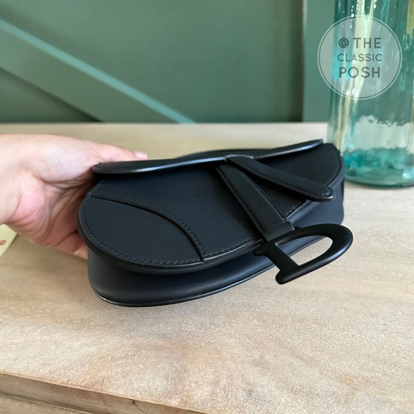 EUC Dior Saddle Mini Ultra Matte So Black Shoulder Bag (NO STRAP) - Picture 5 of 11